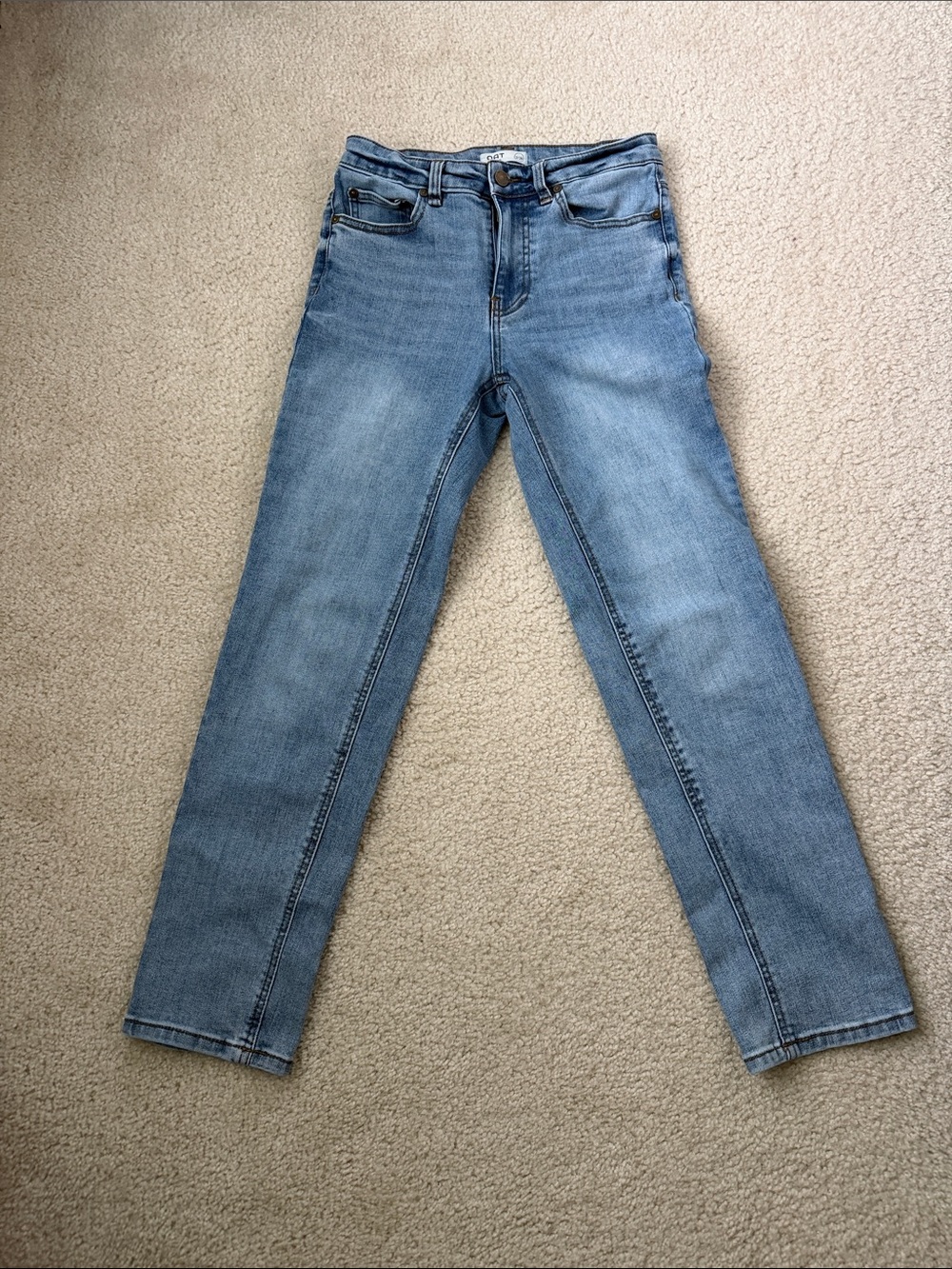 Oat New York Straight-Leg Jeans in Light Blue Denim